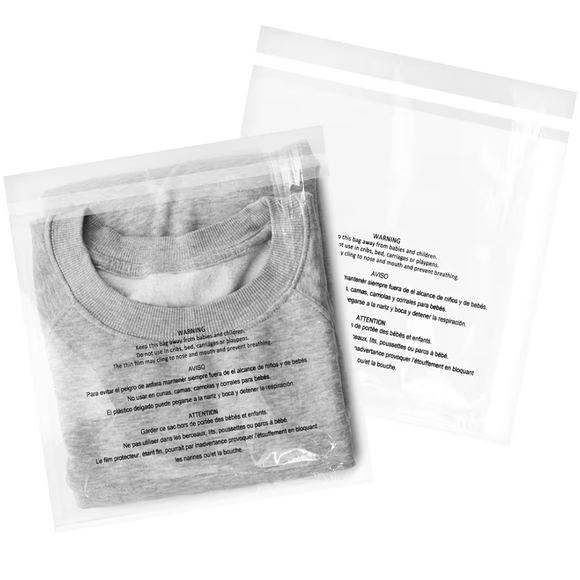 20✨️ 8x10 Clear Warning Self Seal Poly Bags - Picture 2 of 2